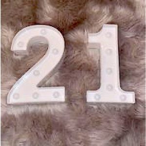 “21” stand up lights (for 21st birthday)